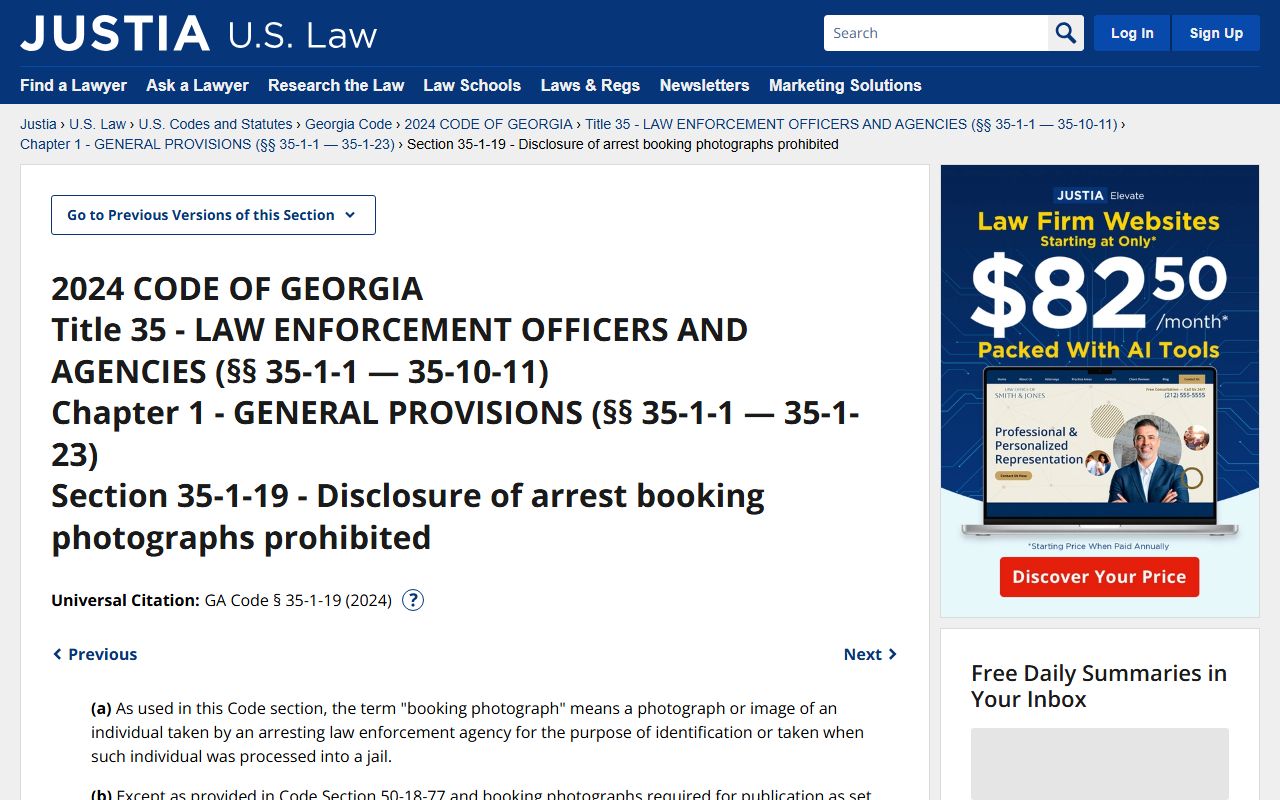 Bleckley County jail mugshots Georgia booking photo statute
